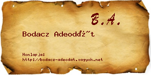 Bodacz Adeodát névjegykártya